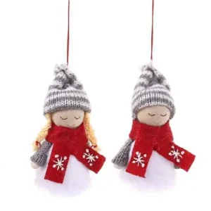 Duo de muñecos con bola de nieve 10cm