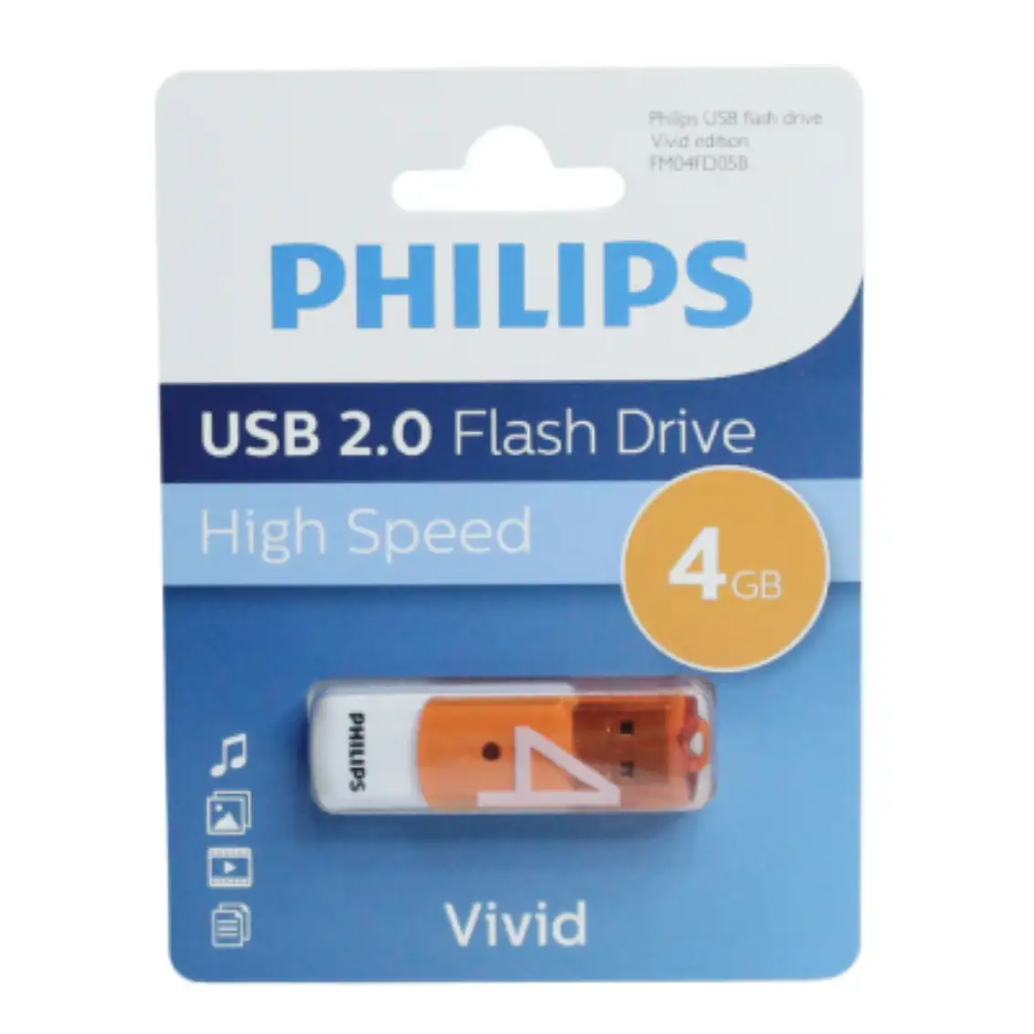 Pendrive USB 2.0 4 GB - Vivid Edition (Orange) Philips - Imagen 3