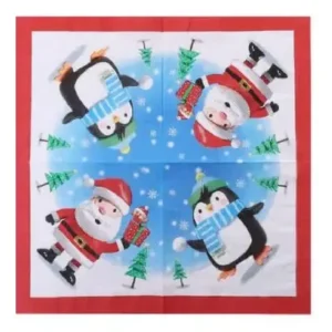 Servilletas navideñas santa claus 33x33cm