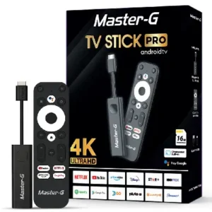 Streaming Tv Stick 4k Ultra Hd Android Master-g MGSTA16UPRO Color Negro