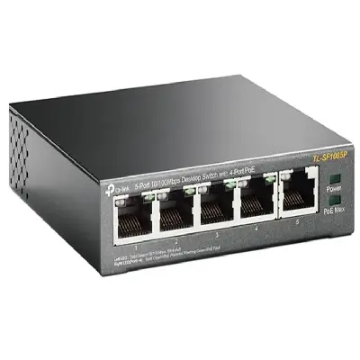 Switch Tplink 5 Puertos A 10/100mbps 4 Ptos Poe Transf Data - Imagen 2