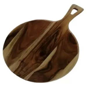 Tabla De Picar Circular Con Mango MCB002 Lisa Marrón