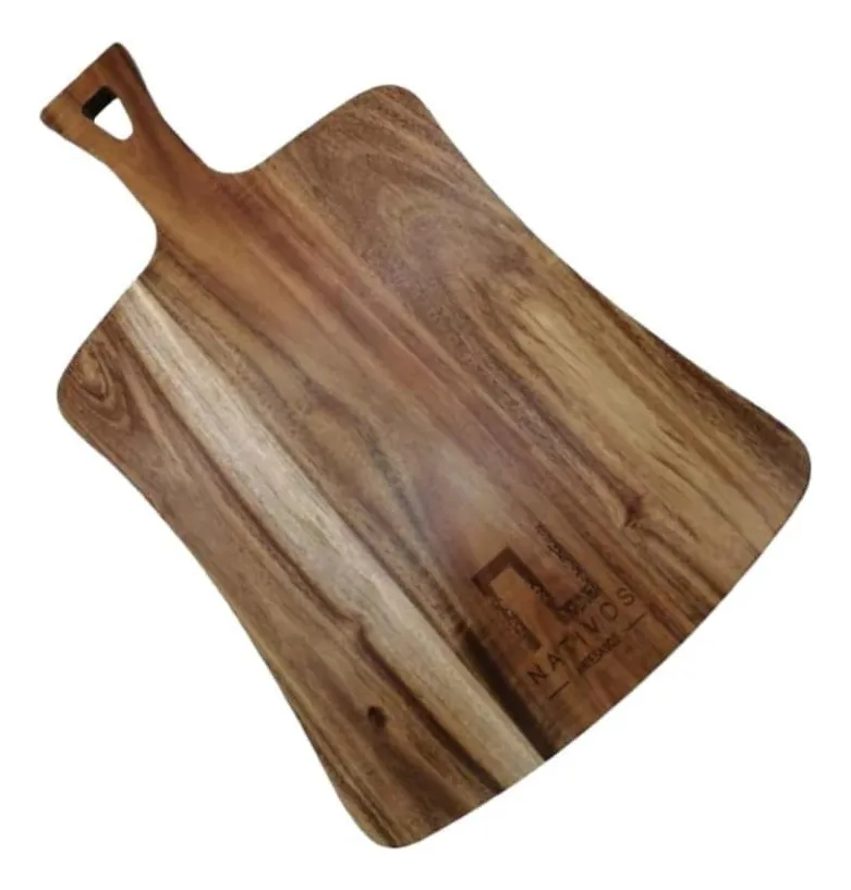 Tabla De Picar Rectangular Curva Con Mango MCB001 Lisa
