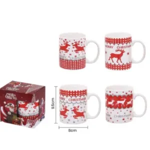 Taza navideña de renos 11onz