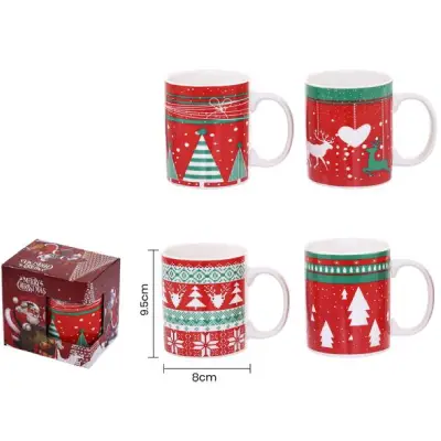 Taza Navideña Estampados de 11onz