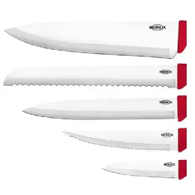 Set de cuchillos Brinox Cross 6 piezas Rojo - Imagen 3