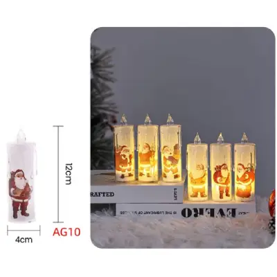 Vela de navidad con luces