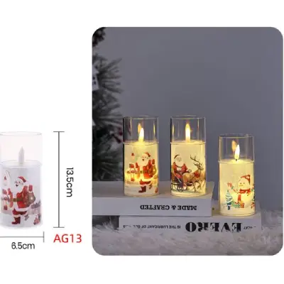 Velas Decorativas Navideñas Con luz Led