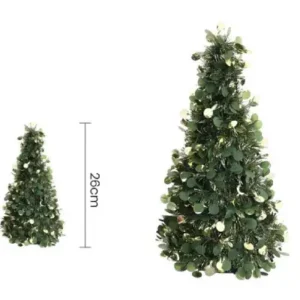 ARBOL DE NAVIDAD 26CM VERDE Y DORADO