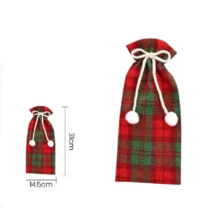 Bolsa para vino 31cm estampada navideño
